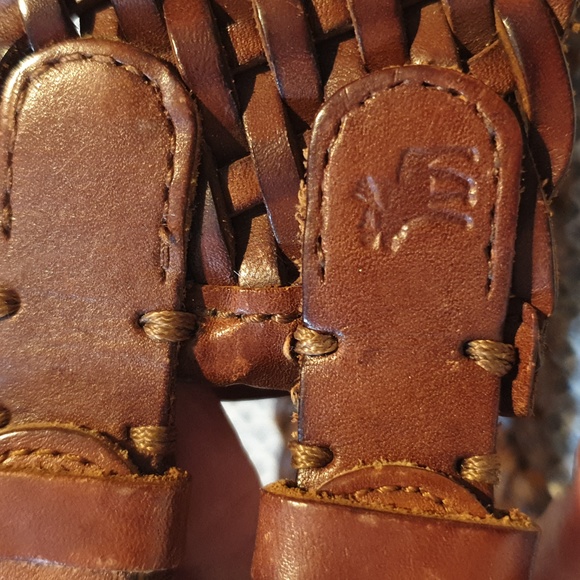 VGC Vintage Abercrombie & Fitch double woven wide leather belt, 34-36 inch waist - Picture 6 of 12